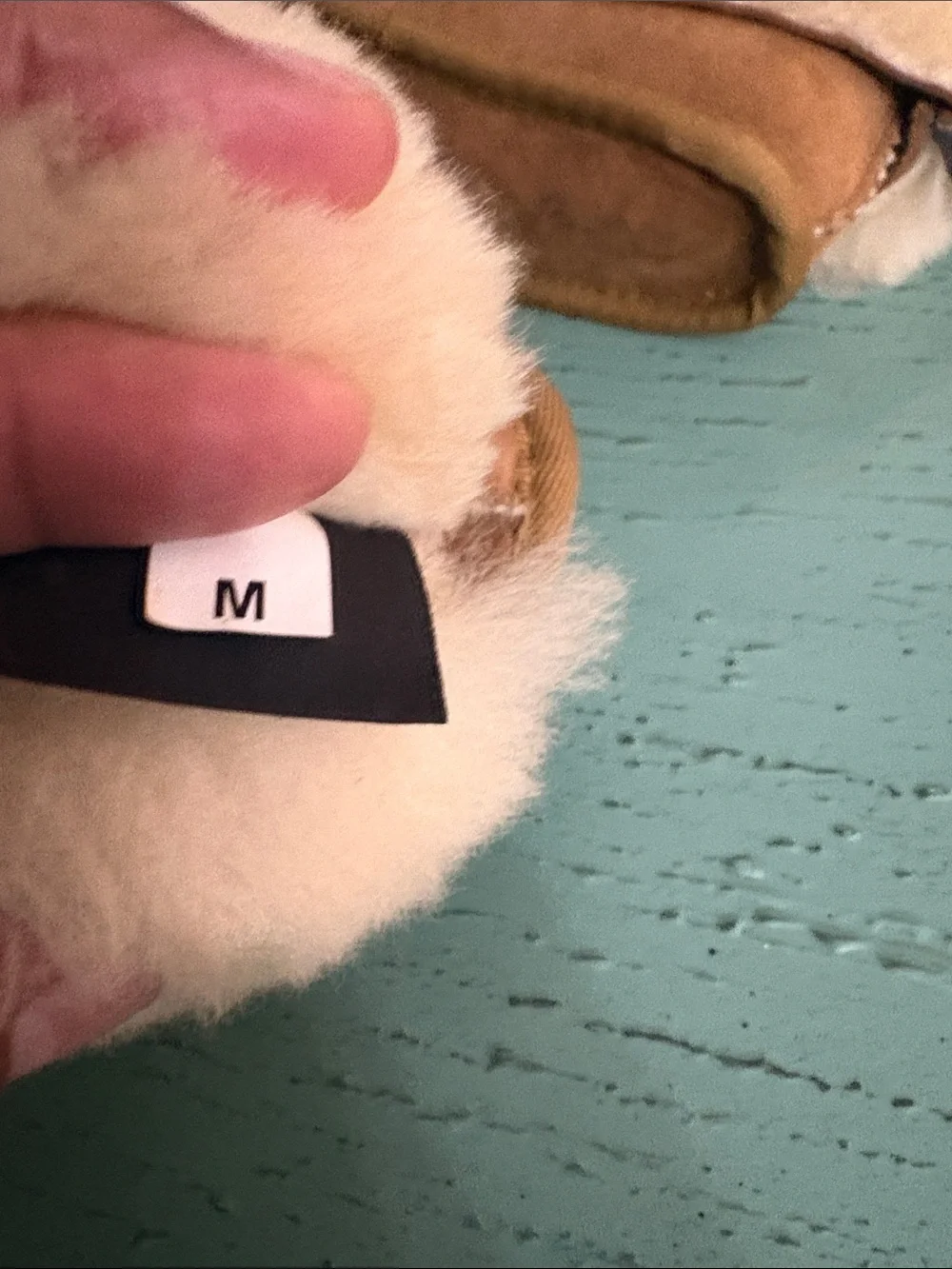 UGG Chestnut and Cream Sheepskin Infant Slippers